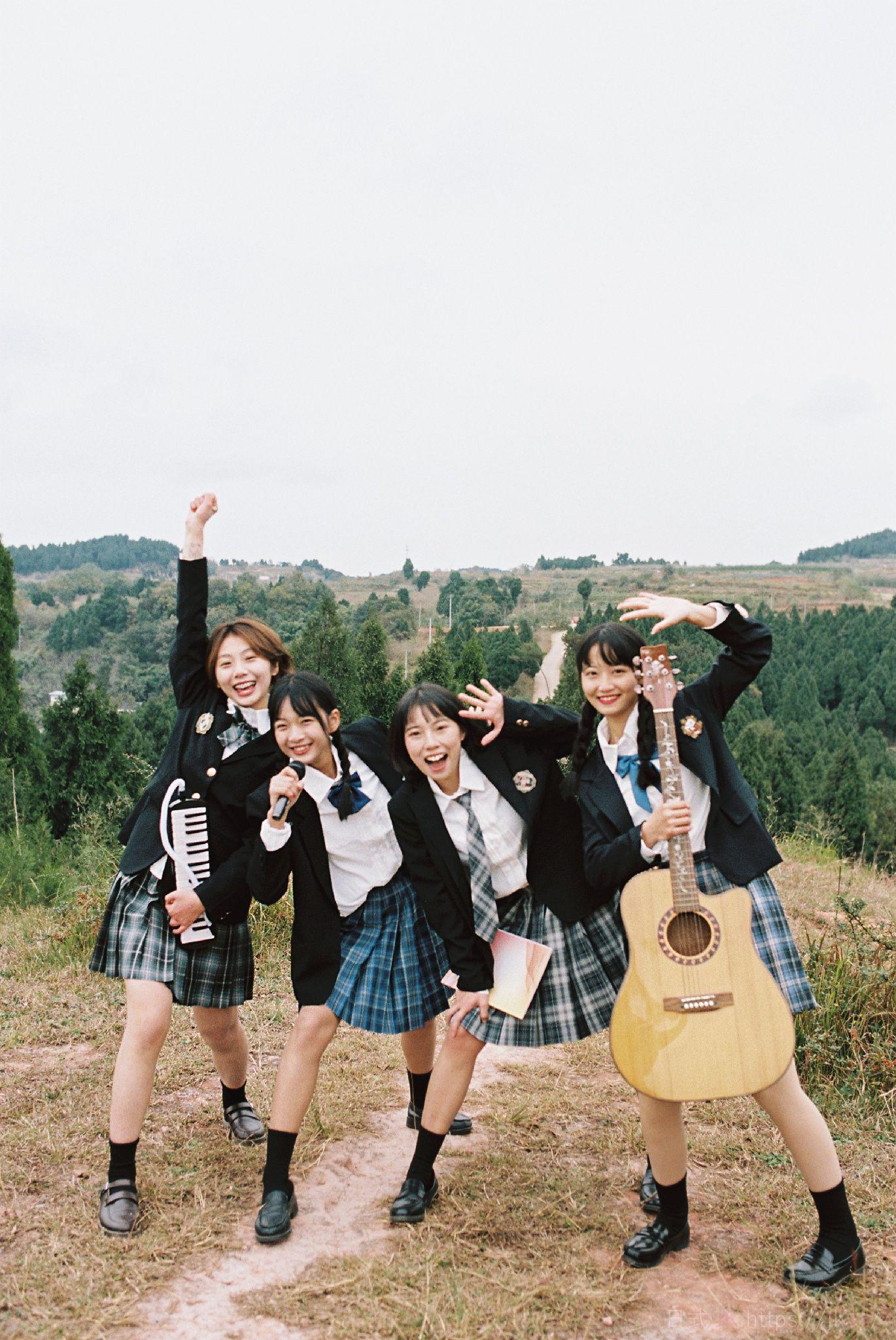 Modern School Girl Academic Dress Snapshot