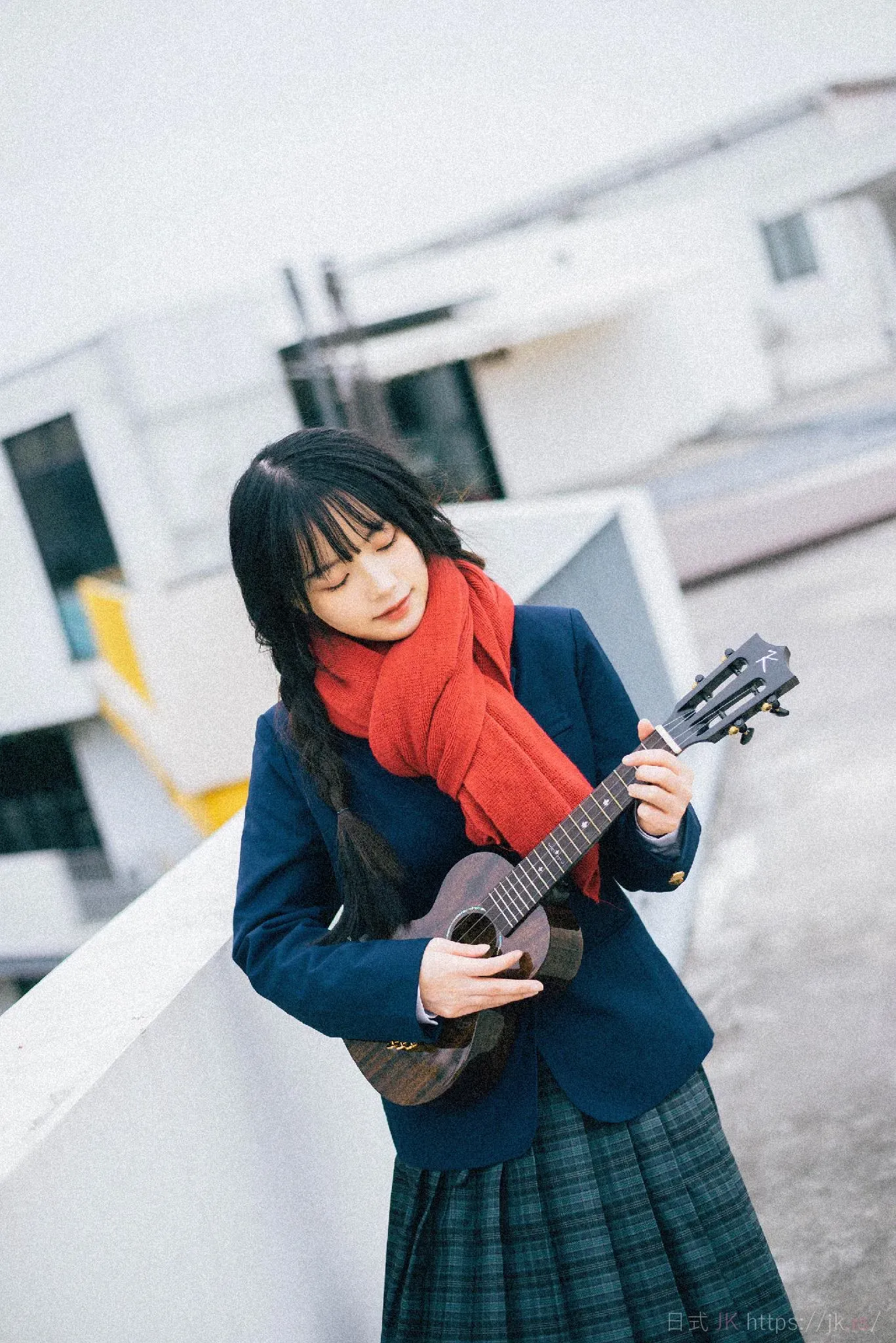 Winter Day In Academy With Portrait